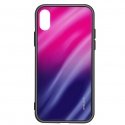 Evelatus Huawei P Smart 2019 Water Ripple Full Color Electroplating Tempered Glass Gradient Pink-Purple