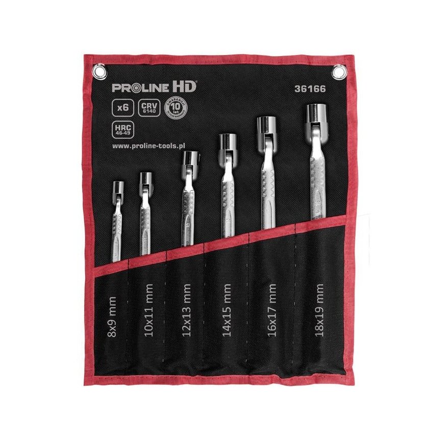 Proline Pro-Line šarnyrinių veržliarakčių rinkinys 8-19mm 6 vnt (36166)