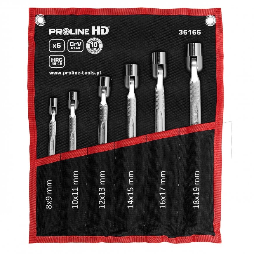 Proline Pro-Line šarnyrinių veržliarakčių rinkinys 8-19mm 6 vnt (36166) – 2