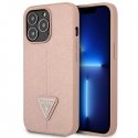 Guess GUHCP14XPSATLP iPhone 14 Pro Max 6.7 Inch Pink/Rose Hard Case SaffianoTriangle Logo Guess GUHCP14XPSATLP iPhone 14 Pro Max 6.7 Inch Pink/Rose Hard Case SaffianoTriangle Logo