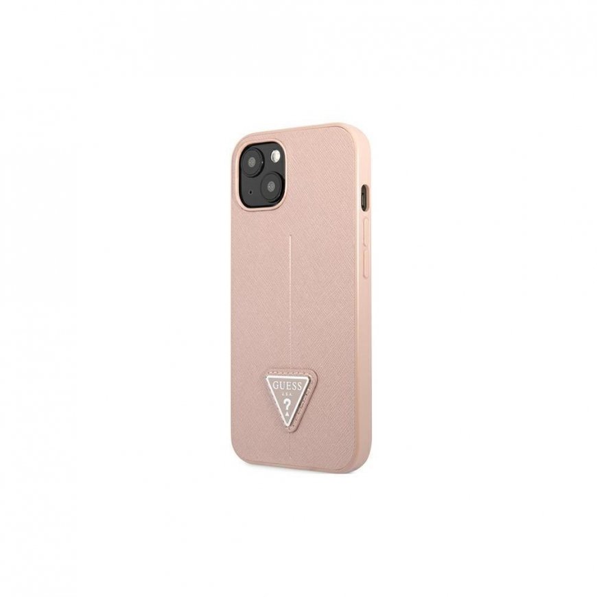 Guess GUHCP14XPSATLP iPhone 14 Pro Max 6.7 Inch Pink/Rose Hard Case SaffianoTriangle Logo – 2