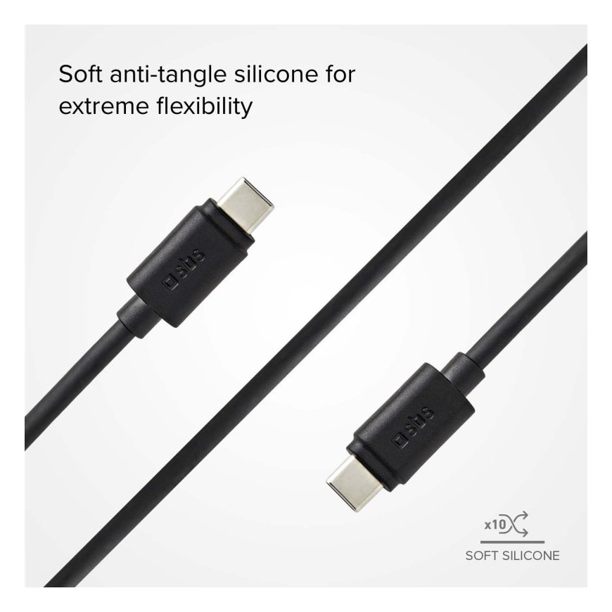SBS TECABLETCC31K USB-kaapeli 1,5 m USB 3.2 Gen 1 (3.1 Gen 1) USB C Musta – 3