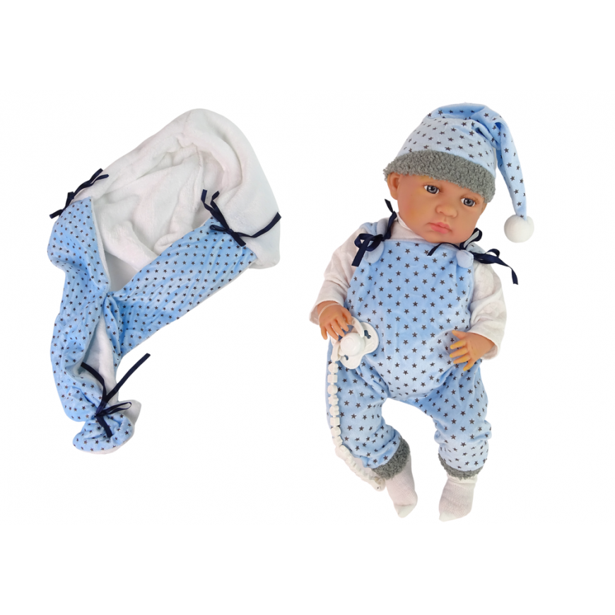 Lean Cars Baby Doll 46 cm Blue Mommy's Star Blanket – 3