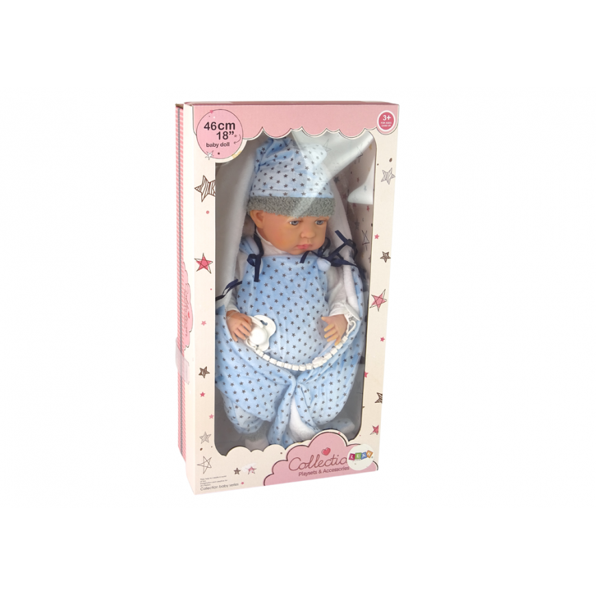 Lean Cars Baby Doll 46 cm Blue Mommy's Star Blanket – 4