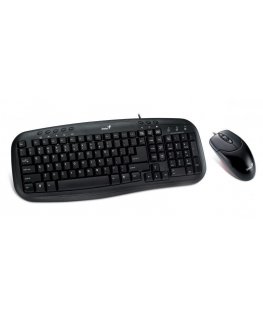 Keyboard and mouse Genius Smart KM-200, keyboard with optical wired mice, US, classic, wired (USB), black