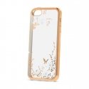 Beeyo Glamour Sērijas Secret Garden TPU Caurspīdīgs aimugures maks-apvalks priekš LG X Power K220 ar Zelta rāmīti