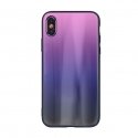 iLike Apple iPhone XR Aurora Glass case Pink-Black iLike Apple iPhone XR Aurora Glass case Pink-Black