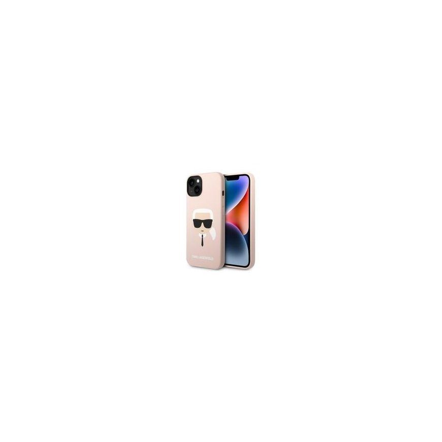 Karl Lagerfeld KLHCP14MSLKHLP iPhone 14 Plus 6.7 Inch Hard Case Pink/Pink Silicone Karl Head – 2