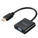 Akasa AK-CBHD15-20BK videokaabliadapter 0,2 m VGA (D-Sub) HDMI tüüp A (Standard) Must Akasa AK-CBHD15-20BK videokaabliadapter 0,2 m VGA (D-Sub) HDMI tüüp A (Standard) Must