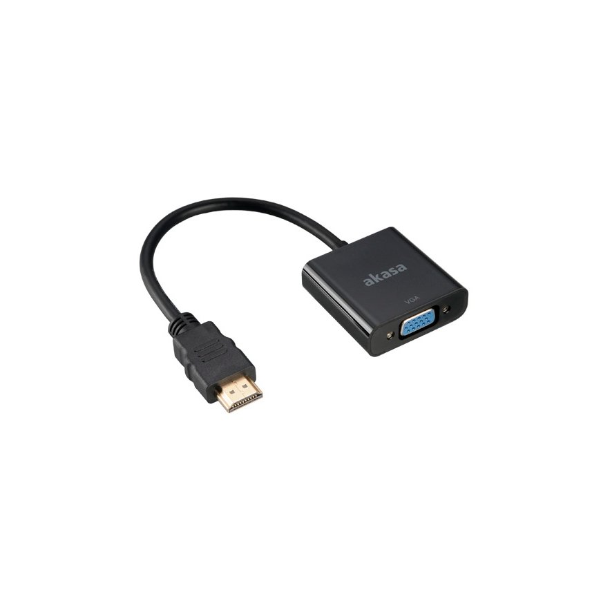 Akasa AK-CBHD15-20BK видео кабель адаптер 0,2 m VGA (D-Sub) HDMI Тип A (Стандарт) Черный – 2