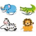Puzzle Wooden shoelace game Animals, Viga Puzzle Wooden shoelace game Animals, Viga