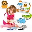 Puzzle Wooden shoelace game Animals, Viga Puzzle Wooden shoelace game Animals, Viga