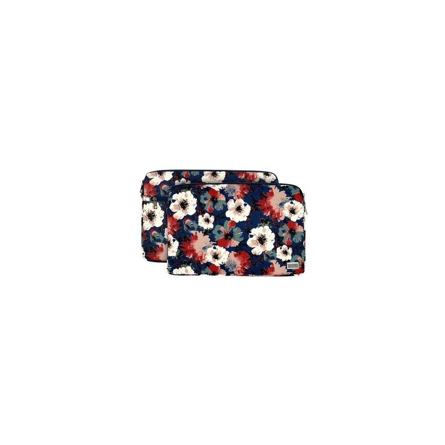 iLike Universal Wonder Sleeve Laptop 15-16 inches blue and camellias