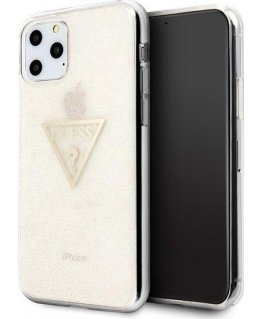 Guess GUHCN58SGTLGO iPhone 11 Pro Gold/Gold Hard Case Glitter Triangle