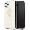 Guess GUHCN58SGTLGO iPhone 11 Pro Gold/Gold Hard Case Glitter Triangle