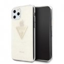 Guess GUHCN58SGTLGO iPhone 11 Pro auksinis/auksinis hard dėklas Glitter Triangle