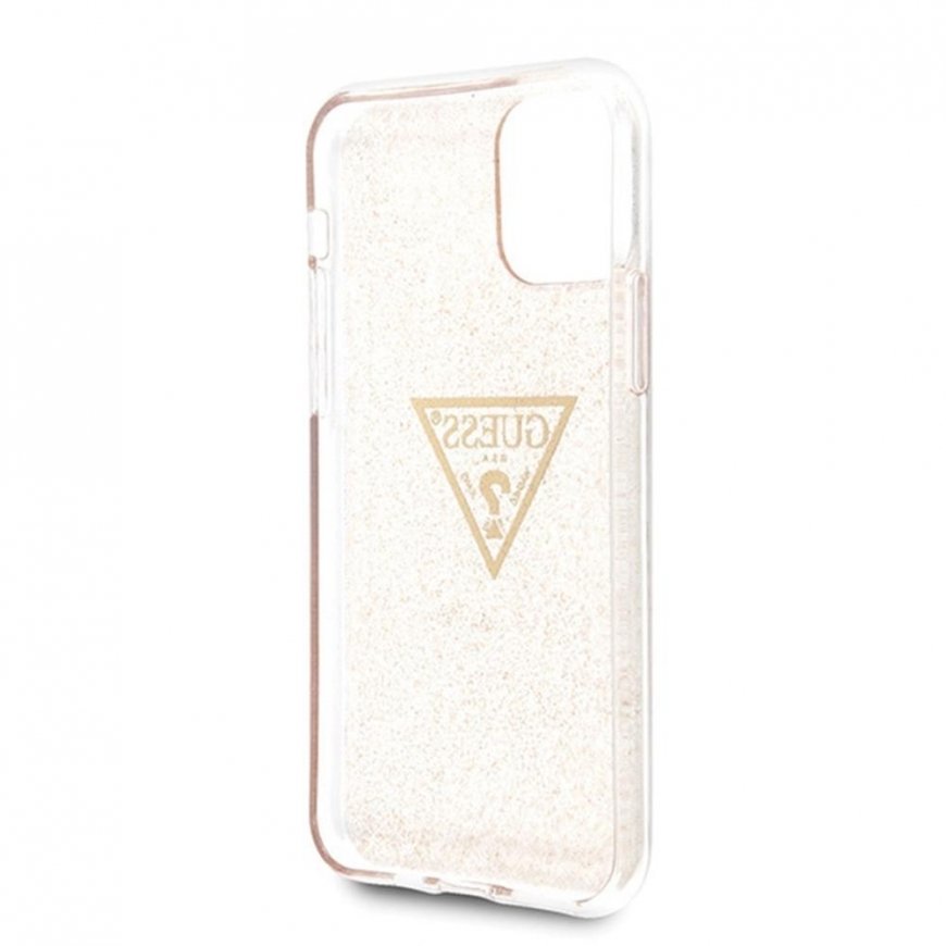 Guess GUHCN58SGTLGO iPhone 11 Pro Gold/Gold Hard Case Glitter Triangle – 5