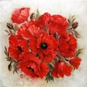 Beldizart Scarlet Poppies 38x38 cm WD2470 Beldizart Scarlet Poppies 38x38 cm WD2470