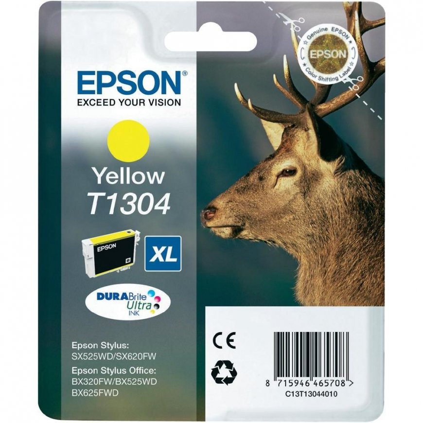 Epson Stag rašalo kasetė Yellow T1304 DURABrite Ultra Ink