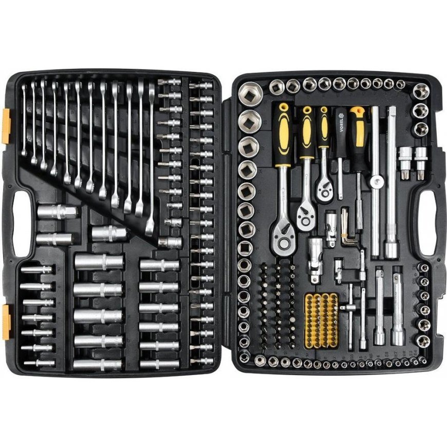 Tool set XXL Vorel 58700 - 1/4'', 3/8'', 1/2'' - 216 pcs. – 2