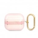 Guess Apple Airpods 3 TPU Printed Stripe Case Pink Guess Apple Airpods 3 TPU Printed Stripe Case Pink