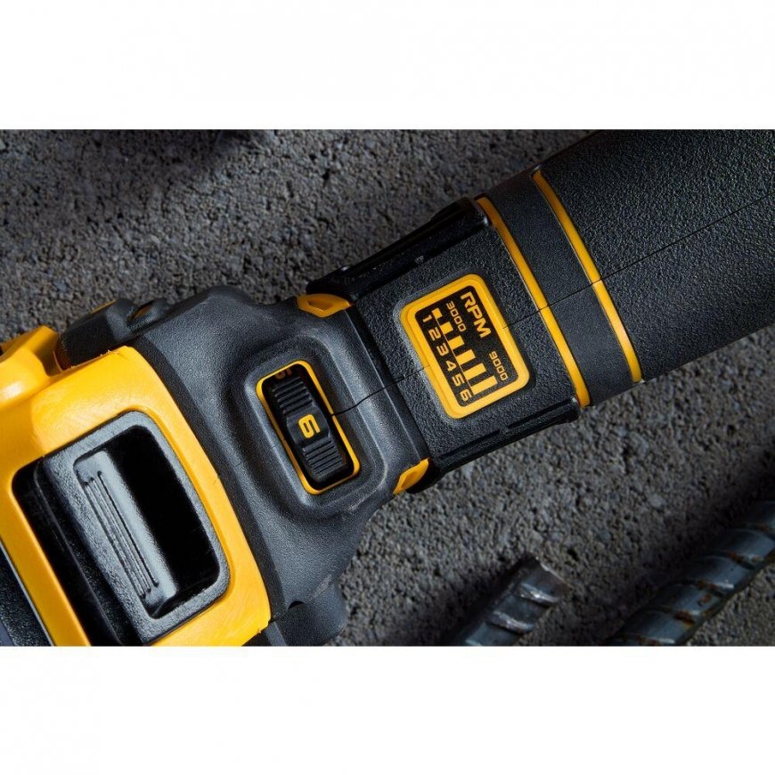 Dewalt kampinis šlifuoklis DCG409VSNT 125 mm 18V Li-Ion XR FELXVOLT T-STAK lagaminas, sūkių reguliavimas, be akumuliatoriaus ir – 4