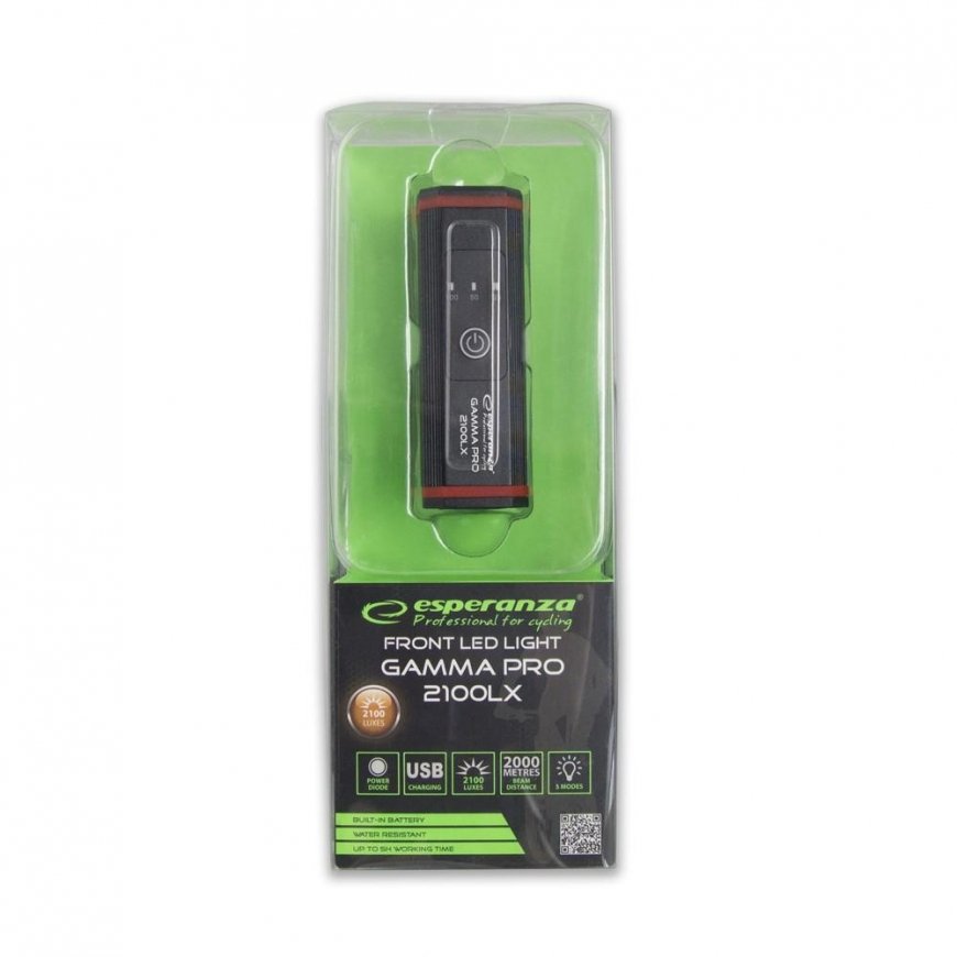 Esperanza Led dviratė lempa į priekį 2w1 Gamma Pro 2100 LX
