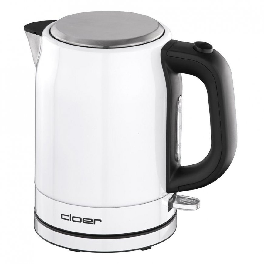 Kettle CLoer Standard, Stainless steel, White/stainless steel, 2200 W, 360° rotational base, 1 L – 2