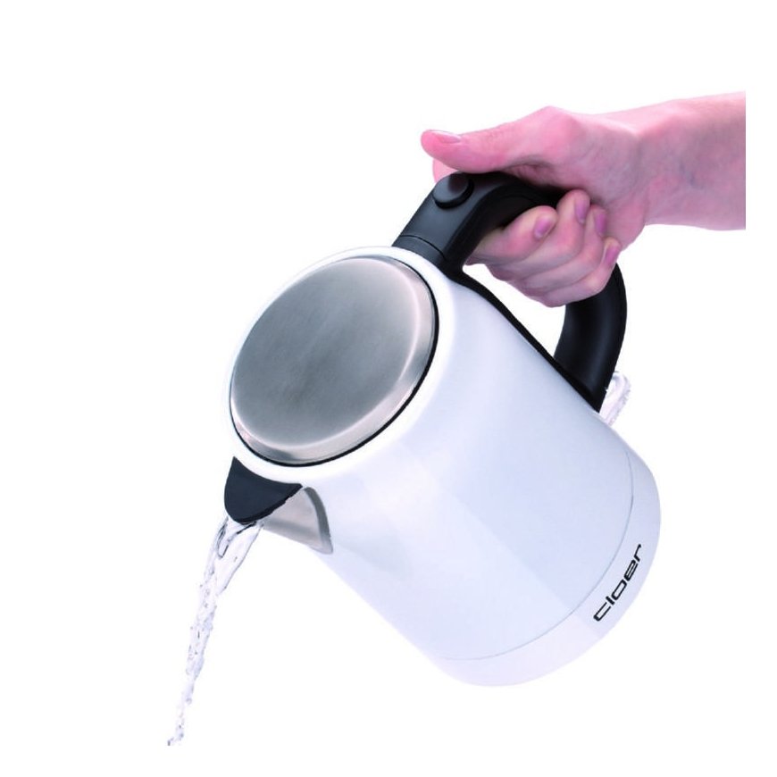 Kettle CLoer Standard, Stainless steel, White/stainless steel, 2200 W, 360° rotational base, 1 L – 4