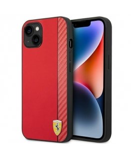 Ferrari FEHCP14MAXRE iPhone 14 Plus 6.7" Red/Red Hard Case, Carbon