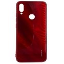 Evelatus Xiaomi Note 7 Water Ripple Full Color Electroplating Tempered Glass Case Red