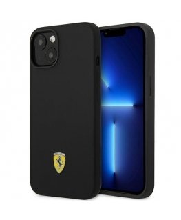 Case Ferrari FEHCP14MSIBBK iPhone 14 Plus 6.7" Black/Black Hard Silicone Metal Logo