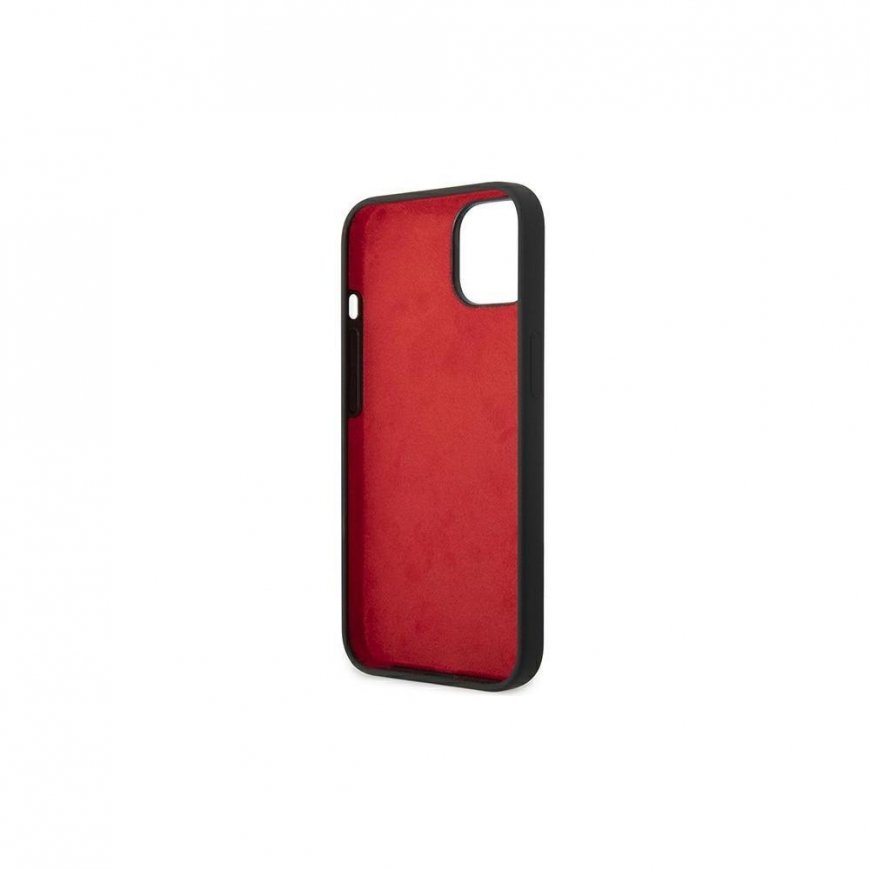 Dėklas Ferrari FEHCP14MSIBBK iPhone 14 Plus 6,7" juodas/juodas kietas silikono metalo logotipas – 3