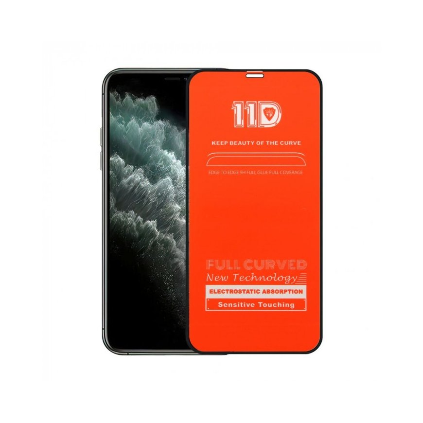 - Apple стекло iPhone Xs Max / 11 Pro Max Black 9H тех.пак