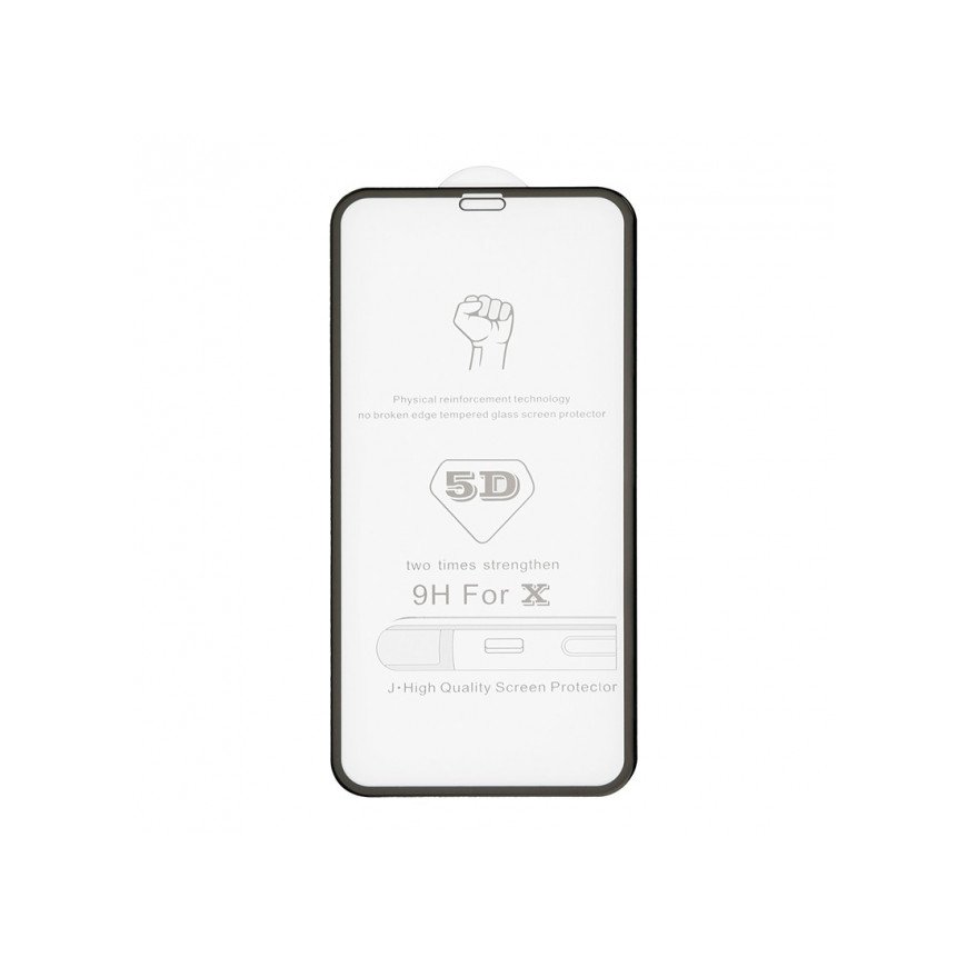 - Apple стекло iPhone Xs Max / 11 Pro Max Black 9H тех.пак – 2