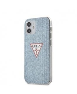 Guess Apple iPhone 12 mini 5.4'' PC/TPU Denim Triangle Cover Light Blue
