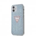 Guess Apple iPhone 12 mini 5.4'' PC/TPU Denim Triangle Cover Light Blue Guess Apple iPhone 12 mini 5.4'' PC/TPU Denim Triangle Cover Light Blue