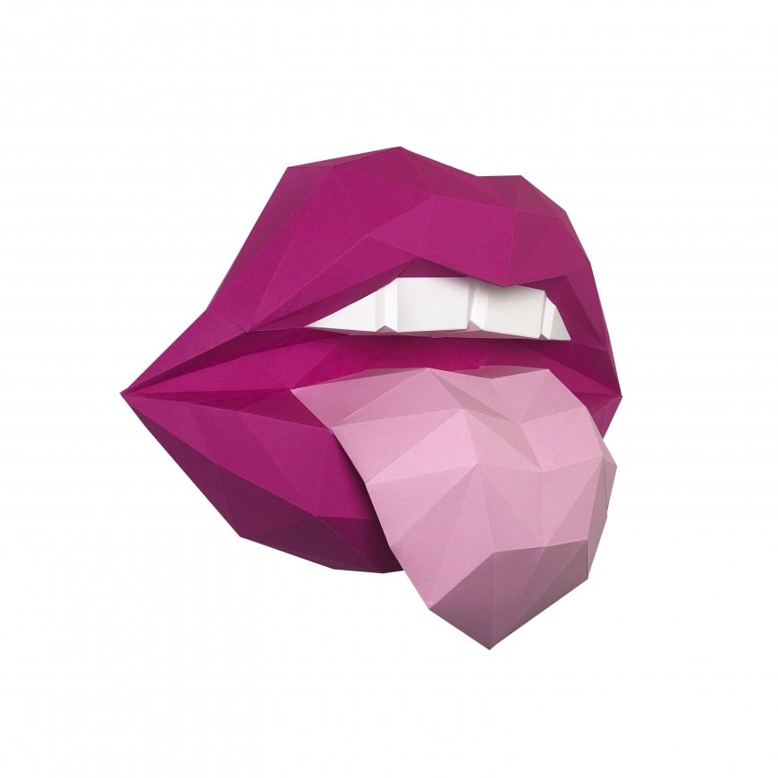 Beldizart IŠPARDAVIMAS Wizardi 3D Papercraft Kit Lips Rožinė/Crimson PP-1GUB-2MP – 2