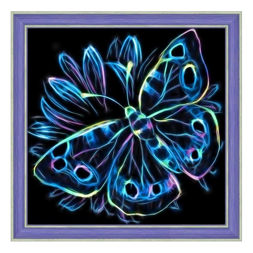 Beldizart Neoninis drugelis 25x25 cm AZ-1713