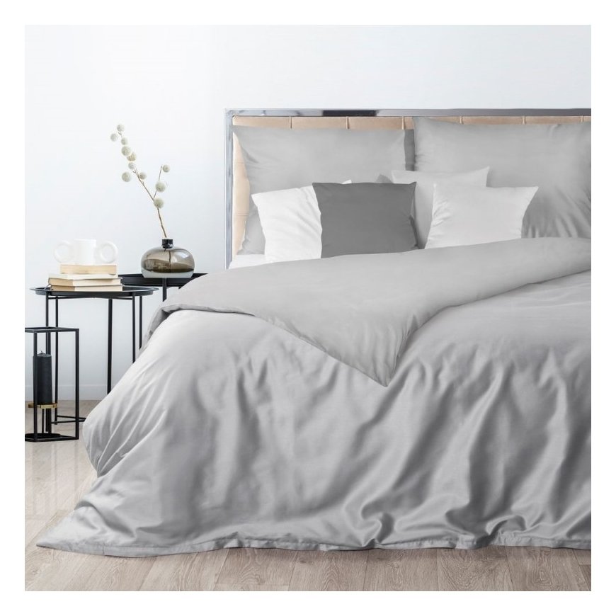 Eurofirany NOVA3 high-quality cotton satin monochrome bedding set, 180 X 200 cm, 2 pcs. 70 X 80cm, color: turquoise – 2