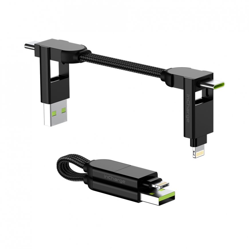 Rolling Square inCharge X USB-kaapeli USB C Micro-USB A Musta – 2