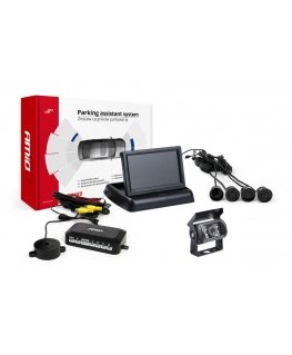 Amio Parking sensor kit tft02 4.3 inch with camera hd-501-and 4 black sensors