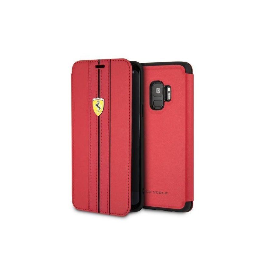 Dėklas Ferrari Book FESURFLBKTS9REB S9 G960 raudona/raudona Miestas – 3