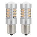 Amio Canbus 3030 24smd 1156 led lemputės bau15s py21w oranžinė 12v / 24v