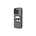 Case Karl Lagerfeld KLHCP14LSAPKHG iPhone 14 Pro 6.1" Silver/Silver hardcase Saffiano Karl head patch