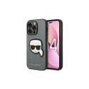 Case Karl Lagerfeld KLHCP14LSAPKHG iPhone 14 Pro 6.1" Silver/Silver hardcase Saffiano Karl head patch