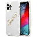 Guess GUHCP12MKTRSVGO iPhone 12/12 Pro 6.1" Clear Hard Case Vintage Script Gold Guess GUHCP12MKTRSVGO iPhone 12/12 Pro 6.1" Clear Hard Case Vintage Script Gold