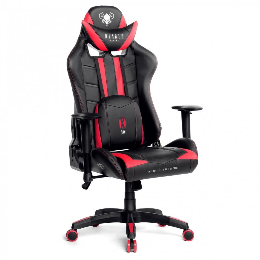 Diablo Chairs Diablo X-Ray 2.0 Normal Size black - red ergonomic chair – 3