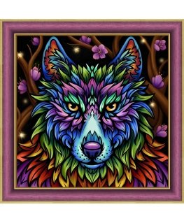 Beldizart Rainbow wolf 30x30 cm AZ-1754