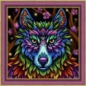 Beldizart Rainbow wolf 30x30 cm AZ-1754 Beldizart Rainbow wolf 30x30 cm AZ-1754